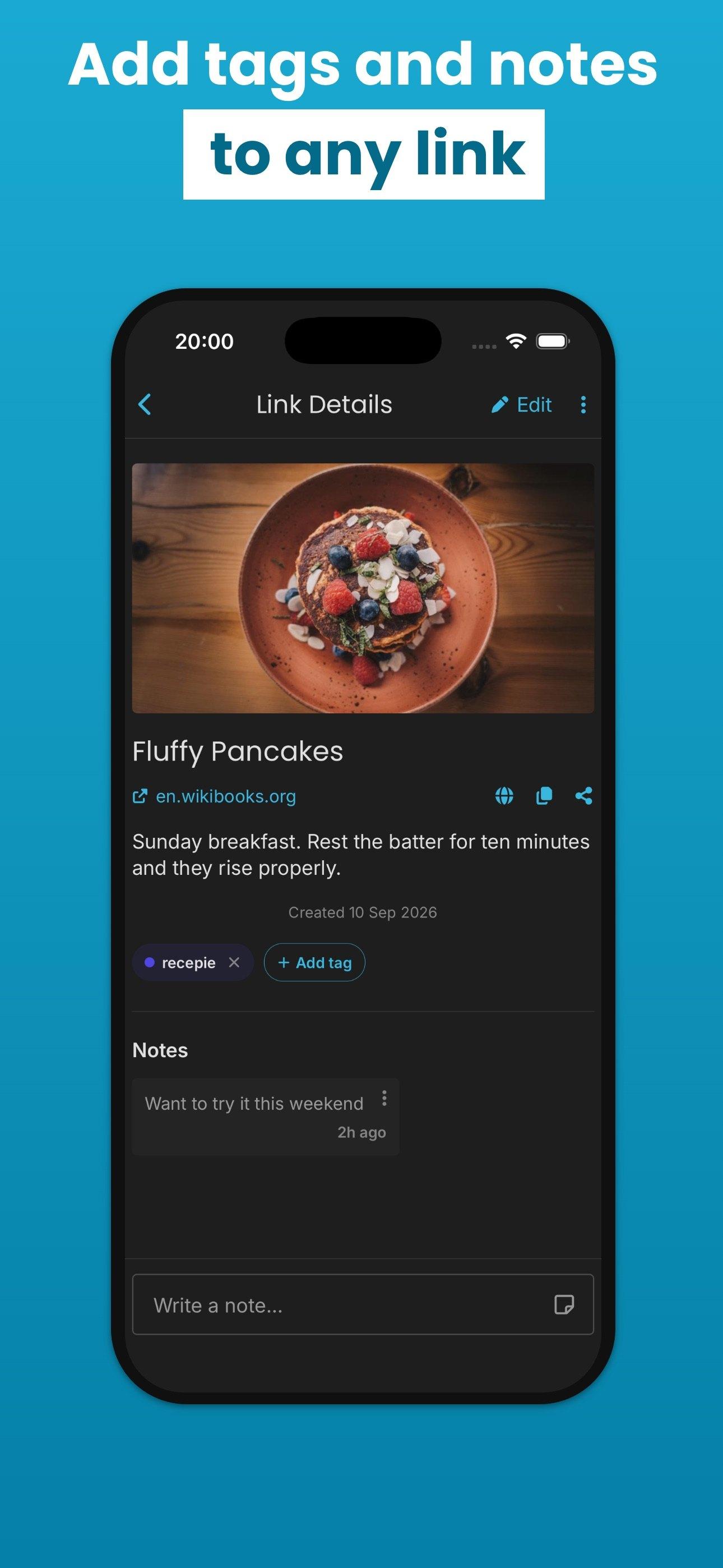 LinkBuckets: add tags and notes to any link