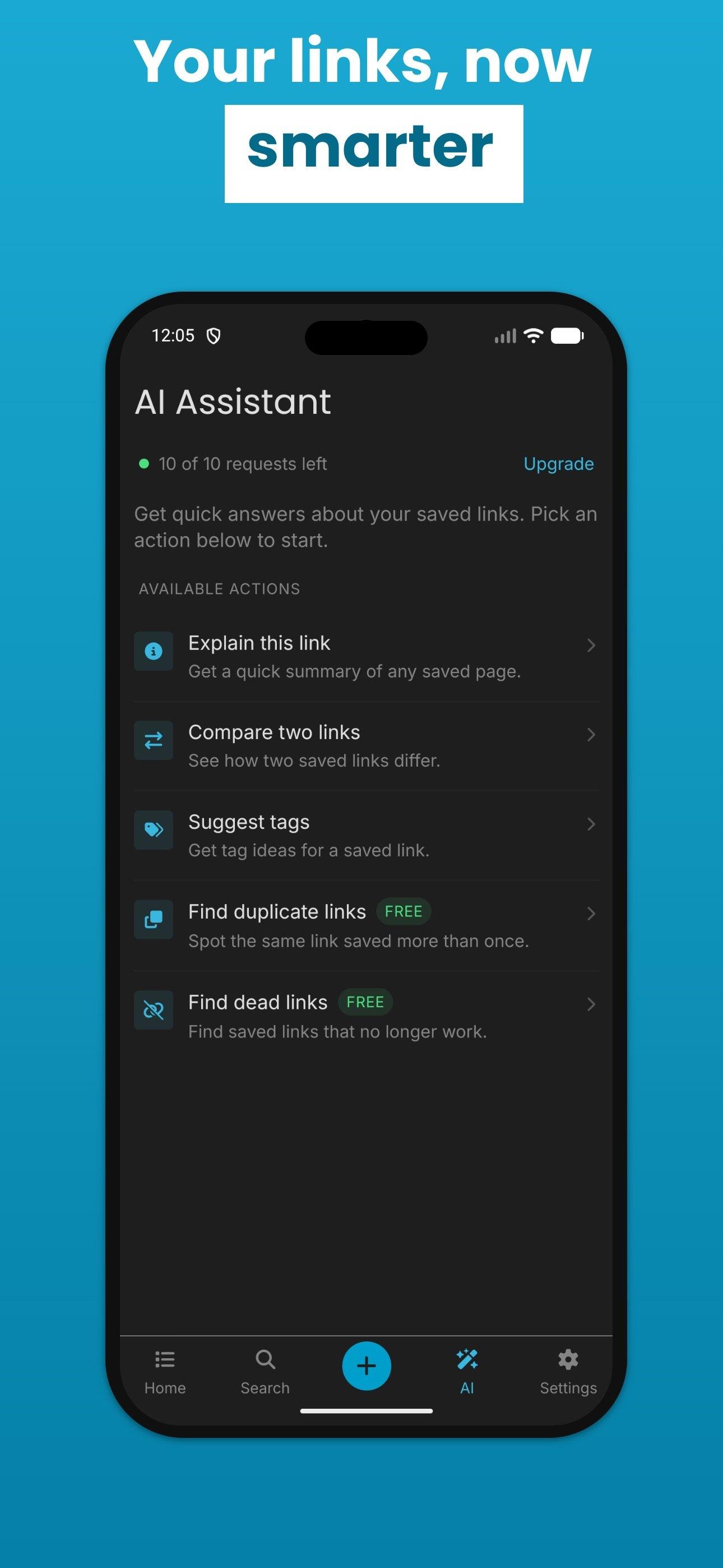 LinkBuckets: AI assistant for your saved links